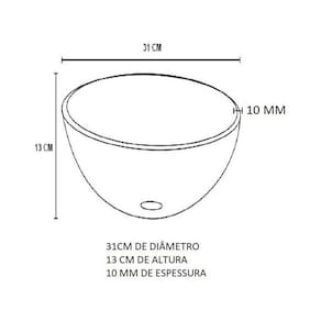 Kit Cuba de Vidro Redonda 1cm com Tampo 40cm Full e Suporte Preto