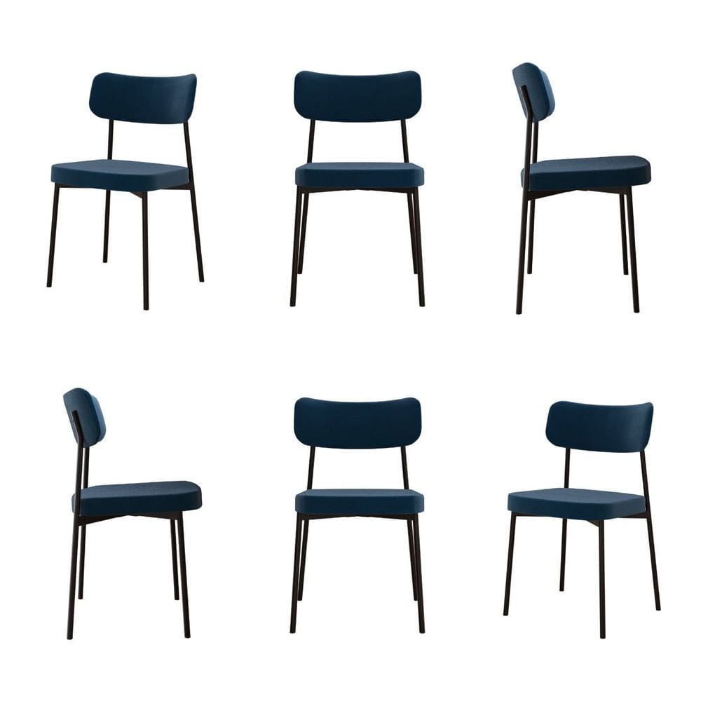 Kit com 6 Cadeiras para Sala de Jantar Mona Yescasa Blue