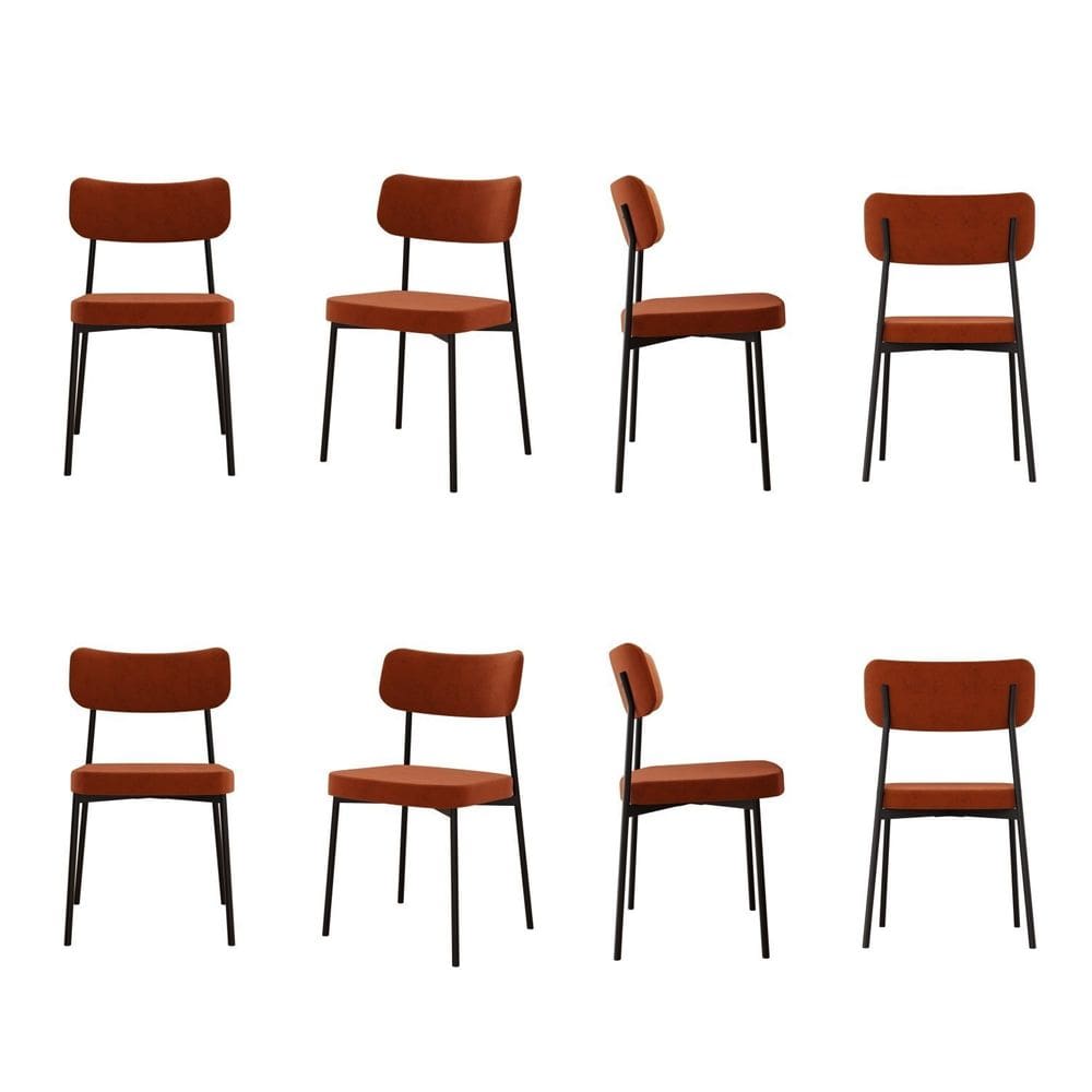 Kit com 8 Cadeiras para Sala de Jantar Mona Yescasa Terracota