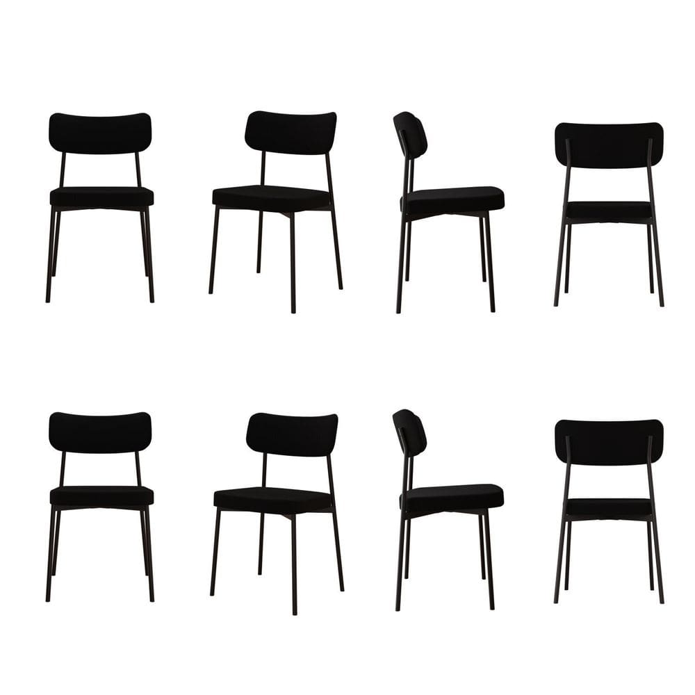 Kit com 8 Cadeiras para Sala de Jantar Mona Yescasa Black