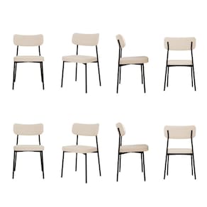 Kit com 8 Cadeiras para Sala de Jantar Mona Yescasa Areia Corriente