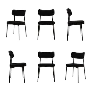 Kit com 6 Cadeiras para Sala de Jantar Mona Yescasa Preto