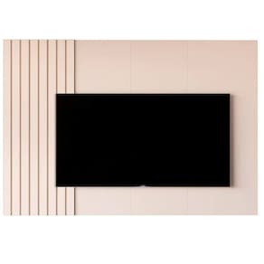 Painel Boto 180cm para TV até 70 Polegadas Ripado com LED JB Bechara Cor Off White