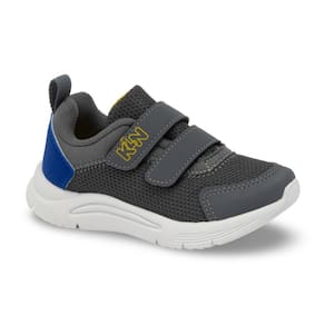 Tênis Infantil Menino Klin New Sport Calce Fácil Grafite Azul Amarelo