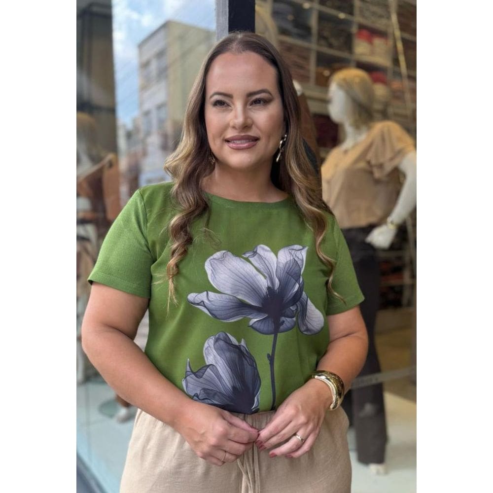 T-Shirt Estampa Localizada e Malha Vicenza