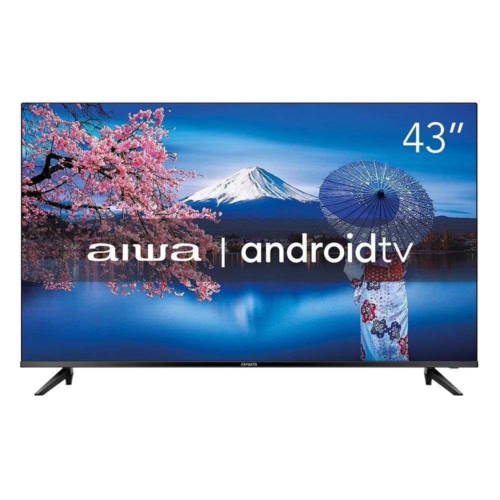 Smart TV DLED 43” Aiwa AWSTV43BL02A | Full HD, Wi-Fi, 2 USB, 2 HDMI, Borda Ultrafina, 60Hz