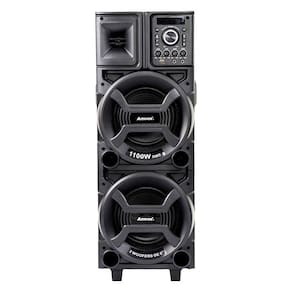 Caixa de Som Amplificada ACA 1101 Black Duplo 8 | AUX/USB/CARD, Bluetooth, 1100W RMS, Preto