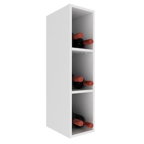 Armario Aereo Adega 3 Nichos 20 cm MDF CZ3318 Branco Tecno Mobili