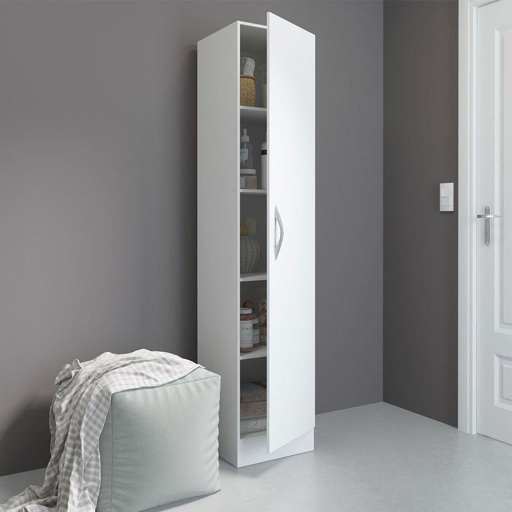 Armário Multuso Com 1 Porta 39x182cm Mdp Menu Móveis Branco