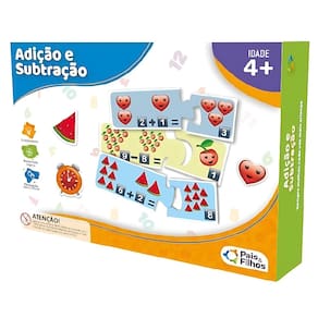Jogo Tabuleiro Educativo Adição e Subtração - Pais & Filhos