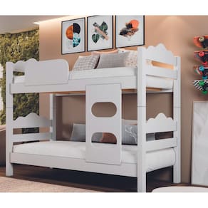 Beliche Solteiro Kênia Com 2 Colchões D33 14Cm Inclusos