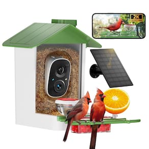 Alimentador de pássaros GAOYITK com câmera 2K HD AI Smart Identify Bird