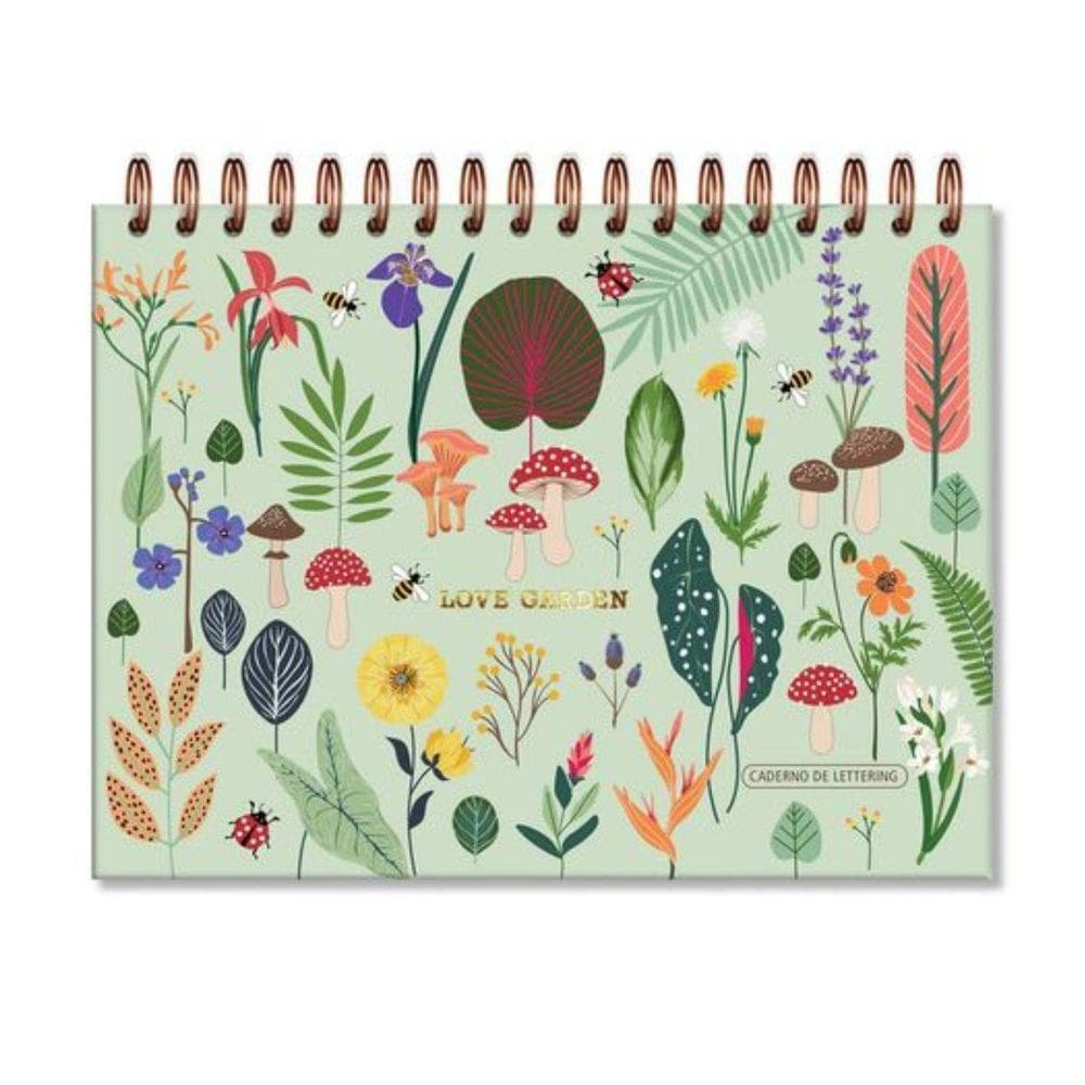 Caderno De Criacao Fls. Pretas Love Garden Fina Ideia
