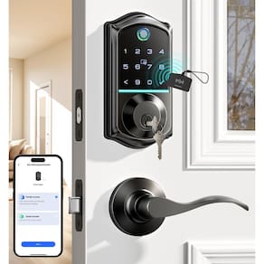 Entrada sem chave de impressão digital Smart Lock Veise VE017-L preta