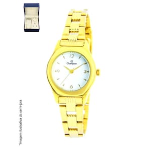 Relógio Champion Ch29950W - Dourado - Branco