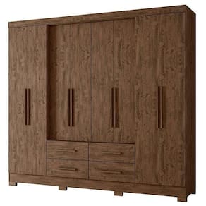 Guarda Roupa Casal San Lorenzo 8 Portas Castanho Wood - Moval