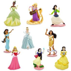Conjunto de jogos de bonecos Disney Princess Deluxe 9 bonecos de 10 cm