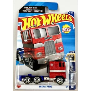 Veículo fundido sob pressão Hot Wheels Optimus Prime vermelho e azul