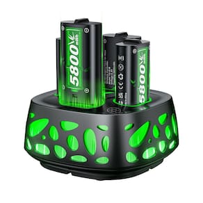 Pacote de bateria recarregável Feirsh 4x5800mWh para Xbox com carregador