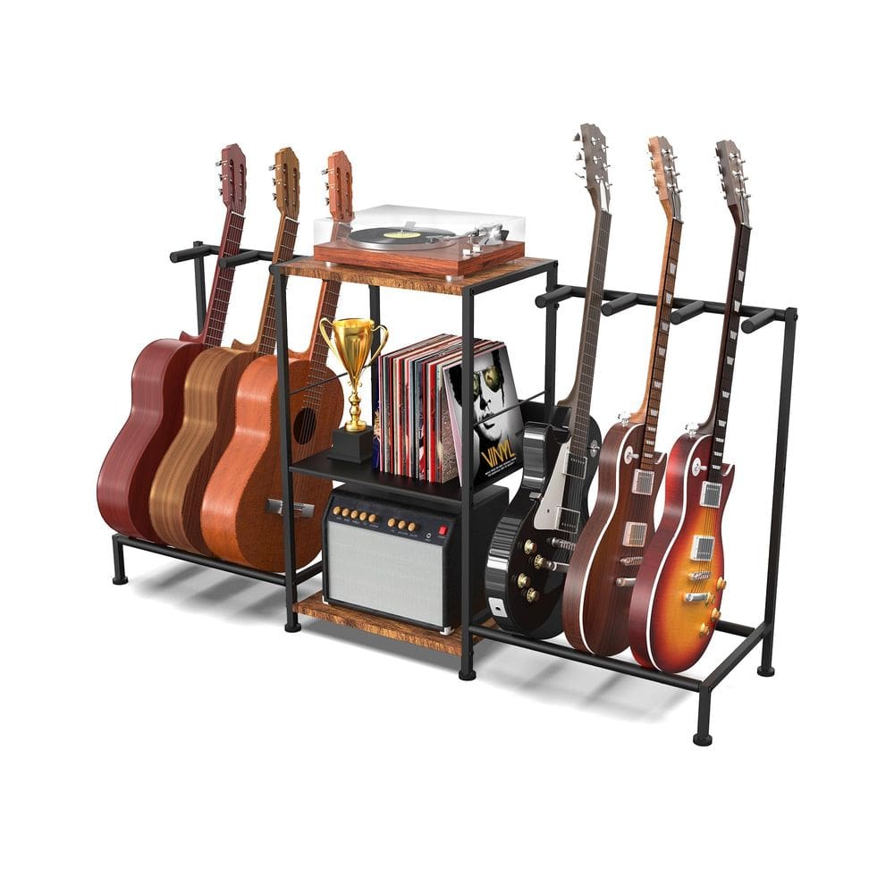 Suporte de guitarra LIFXIZE para guitarras acústicas múltiplas com prateleira