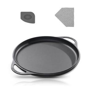 Chapa de ferro fundido COOKLIFE, leve, pré-temperada, 30 cm