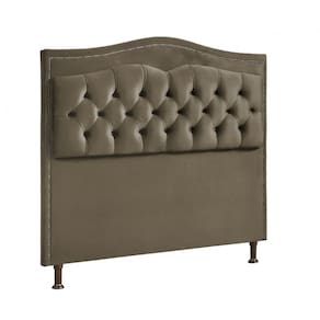 Cabeceira Para Cama Solteiro 90cm Holanda Veludo Castor