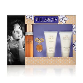 Perfume Elizabeth Taylor White Diamonds, 4 peças, conjunto de presente de 50 ml