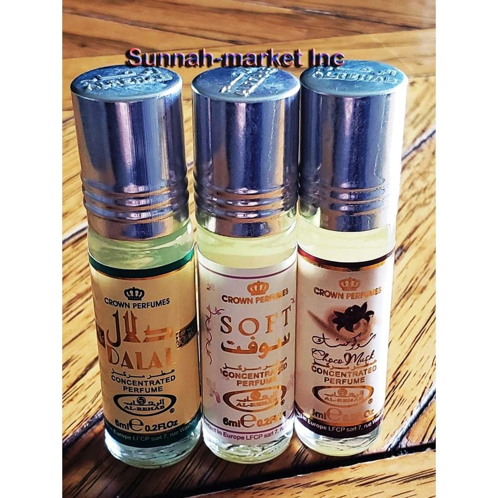 Óleo de perfume Al-Rehab Special, pacote com 3 unidades, Choco Musk Soft Dalal