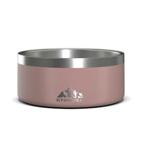 Tigela para cães Hydrapeak de aço inoxidável antiderrapante 950 ml/1,9 L de jacarandá