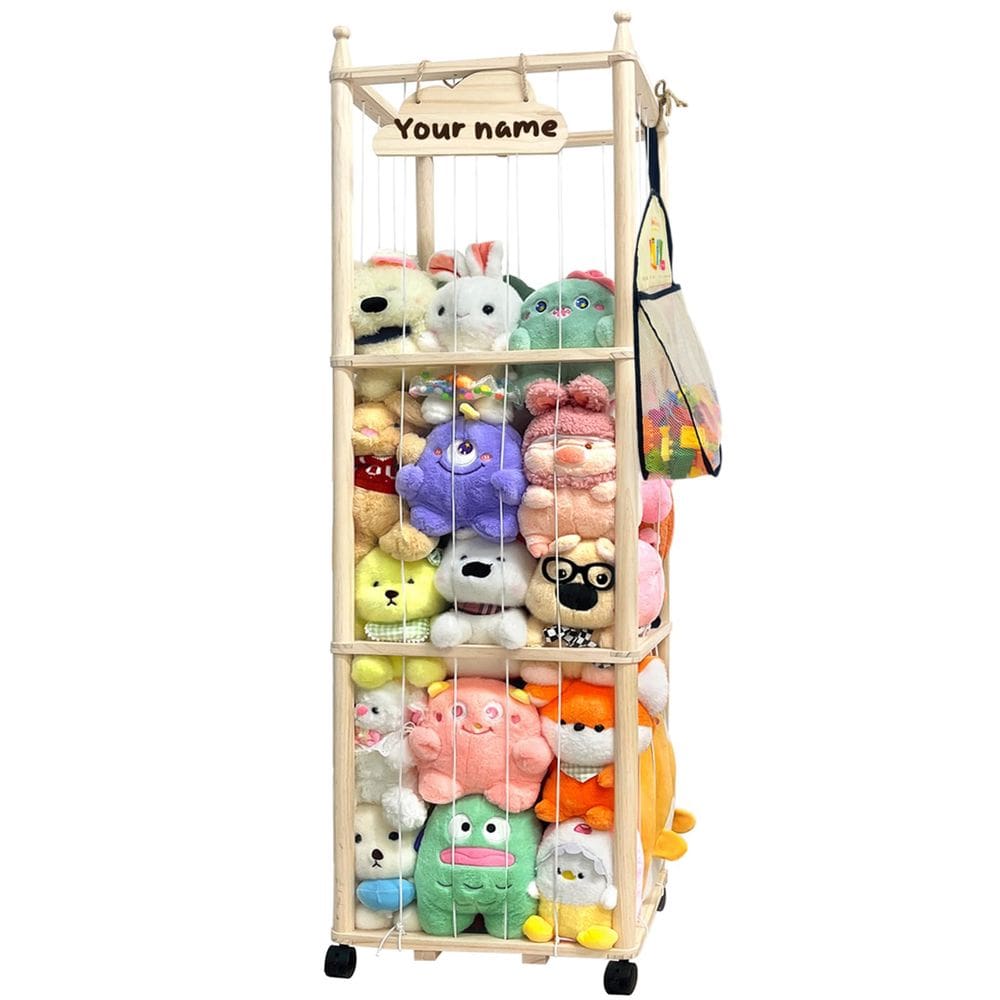 Zoológico de armazenamento de animais de pelúcia Pmbqifay para sala de jogos e berçário
