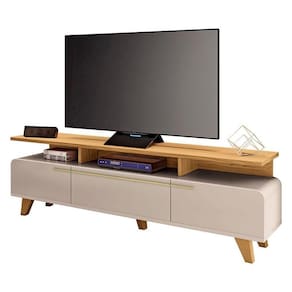 Rack Bancada Para Sala Essenza Off White Cinamomo - Hb Móveis