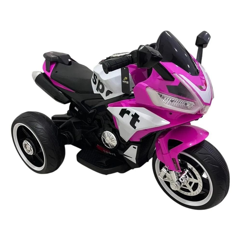 Motocicleta Infantil Eletrica 3 Rodas Rosa 12V Mm24117