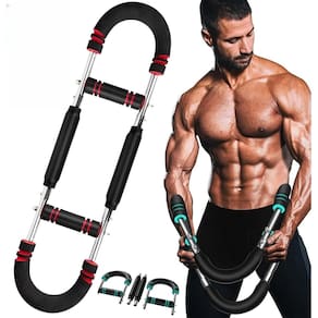 Arm Trainer Saker Twister 18-45 kg, treino de peito ajustável, vermelho
