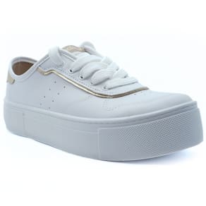 Tênis Moleca Neo Metalizado Feminino - Branco