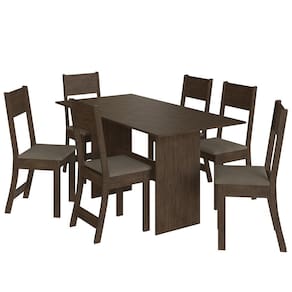 Mesa de Jantar Karla 150x76 com Tampo em MDP e 6 Cadeiras - Indekés