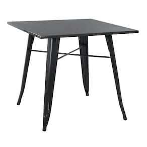 Mesa Quadrada Iron Tolix 80 X 80cm Preto Brilho Preto
