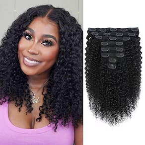 Extensões de cabelo Clip in Humistabiu Kinky Curly 30-60cm 120g