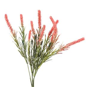 Lavanda Rosa 5 Galhos 33Cm Buquê Flor Planta Artificial
