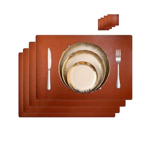 8 Jogos Americanos Mesa Jantar Impermeável + Porta Copos