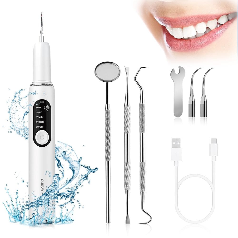 Limpador de dentes elétrico CURVY MOON com luz LED