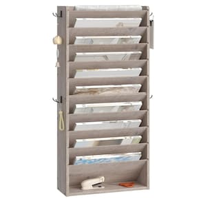 Organizador de arquivos de parede CHOEZON 10-Tier Hanging Greige MWJ03FH