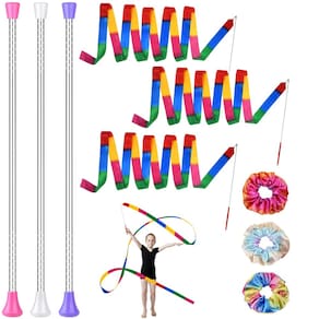 Bastões giratórios PLULON 54 cm com varinhas e elásticos Ribbon Dancer