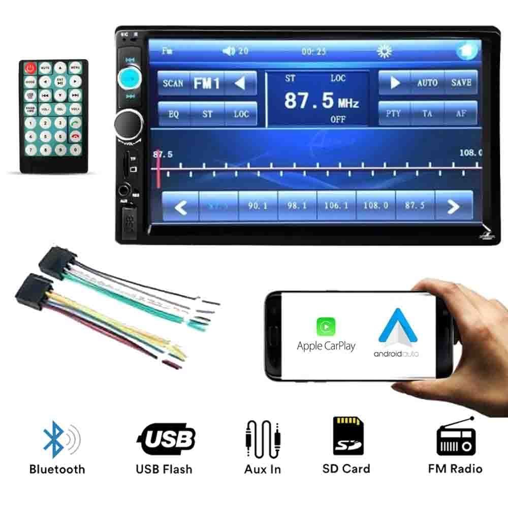 Cental Multimidia 7" MP5 USB Aux SD Cad Android Espelhamento