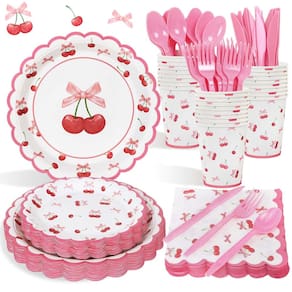 Conjunto de decorações de festa Caisehabu Cherry Birthday 175 unidades