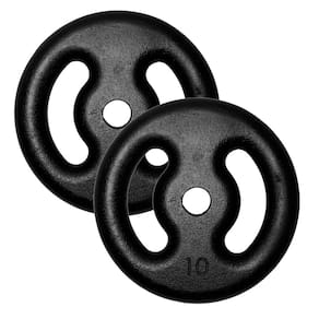 Kit 2 Anilha 10kg Fitness Ferro Pintada Academia Treino 20kg