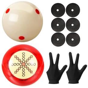 Bola de treino de bilhar Hordolry com pontos + 2 bolas de sinuca