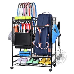 Organizador de bolsas de tênis PLKOW Rack de armazenamento de raquetes de tênis