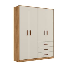 Guarda Roupa Roupeiro Pérola com 4 Portas Branco - Peternella Móveis