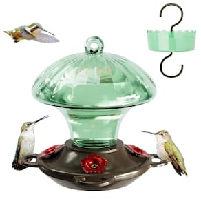 Comedouro para beija-flores Auslar Glass 450 ml suspenso verde