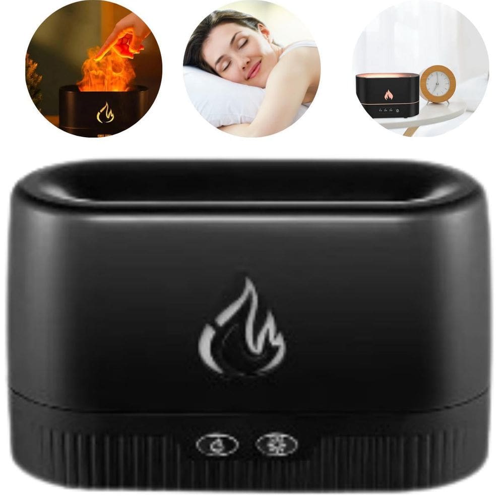 Difusor De Ar Com Efeito Fogo Compacto E Decorativo